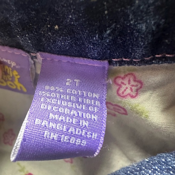 Toddler Disney Winnie The Pooh Piglet Floral Embroidered Denim Blazer Jacket 2T - Picture 12 of 12